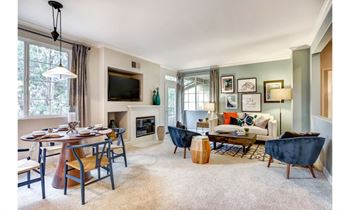 Expansive 9' ceilings with crown molding